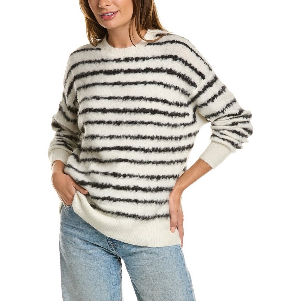 ALLSAINTS Rosco Wool & Alpaca Blend Sweater in White Size Small